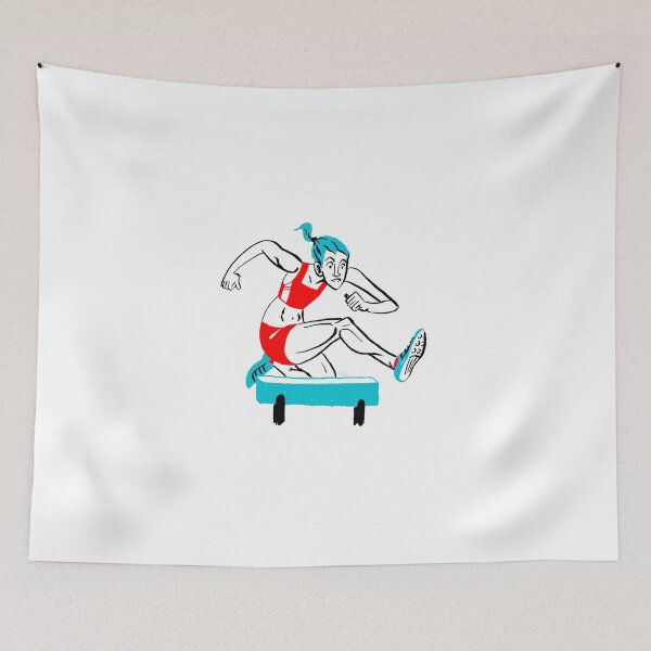 Item preview, Woman Hurdling designed and sold by CoolCharacters.