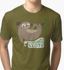 Caffeinated Sloth Tri-blend T-Shirt