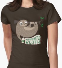 Koffeinhaltige Faultiere Tailliertes T-Shirt für Frauen