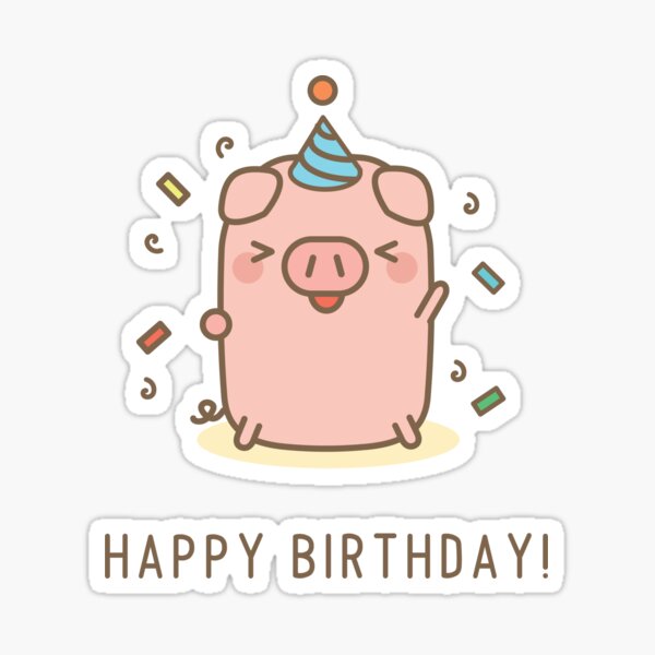 Cute Happy Birthday Sticker