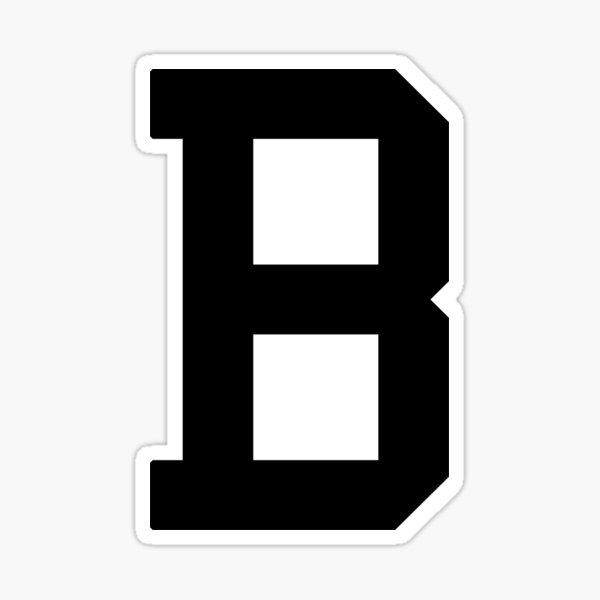 "Letterman B" Sticker For Sale By Badmelt | Redbubble