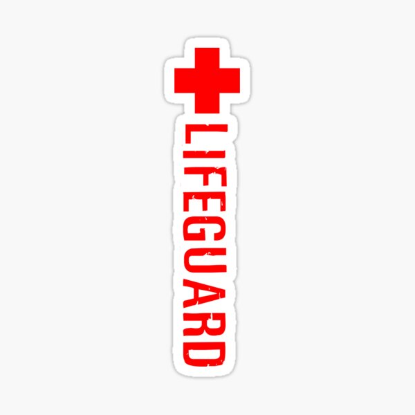 Lifeguard (Red Vertical Variant) Hoodie Sticker