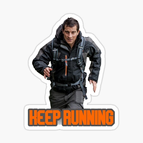 Bear Grylls Keep Running Sticker
