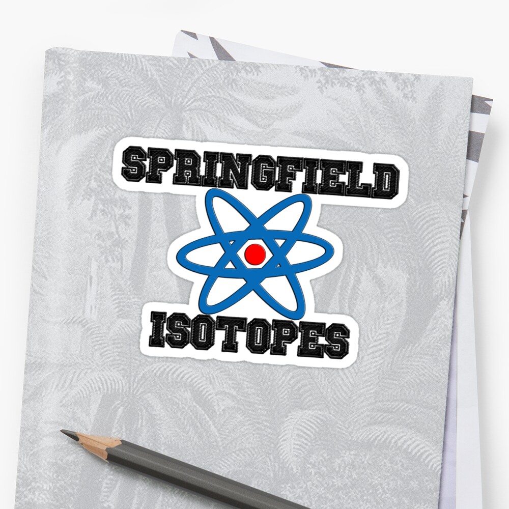 Springfield Isotopes Sticker By Offredeye Redbubble