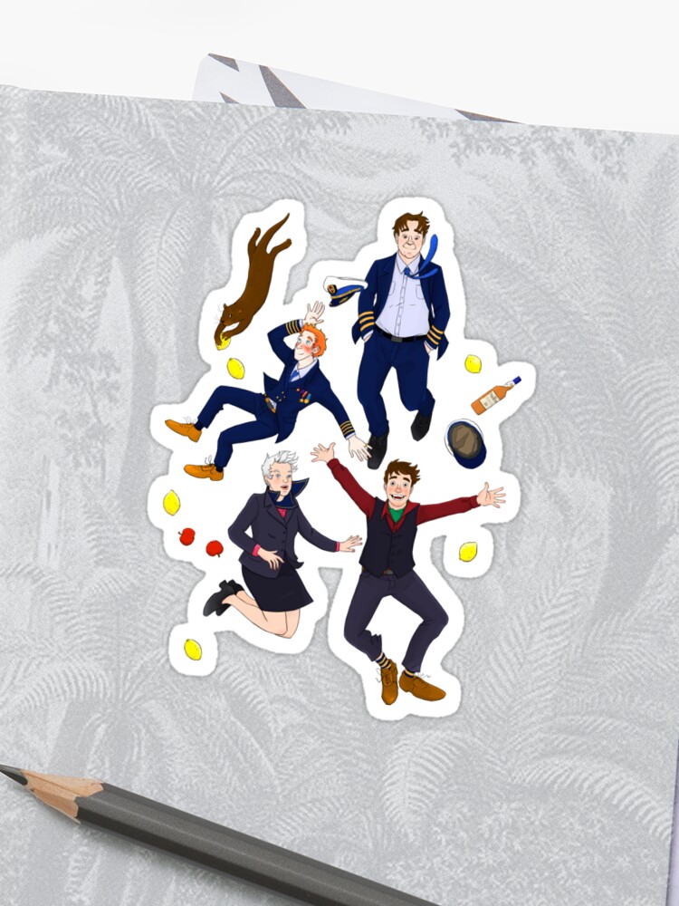 Cabin Pressure Mjn Air Crew Sticker By Mxdp Redbubble