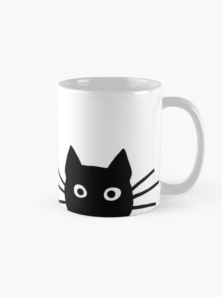 Alternate view of Black Cat Face Mug