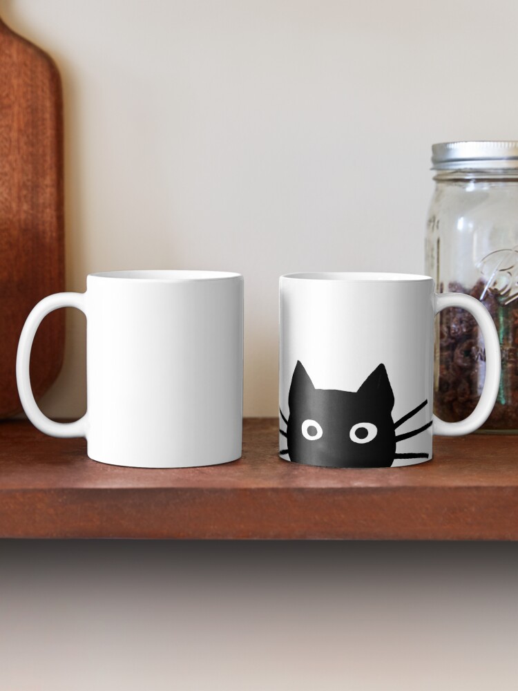 Alternate view of Black Cat Face Mug