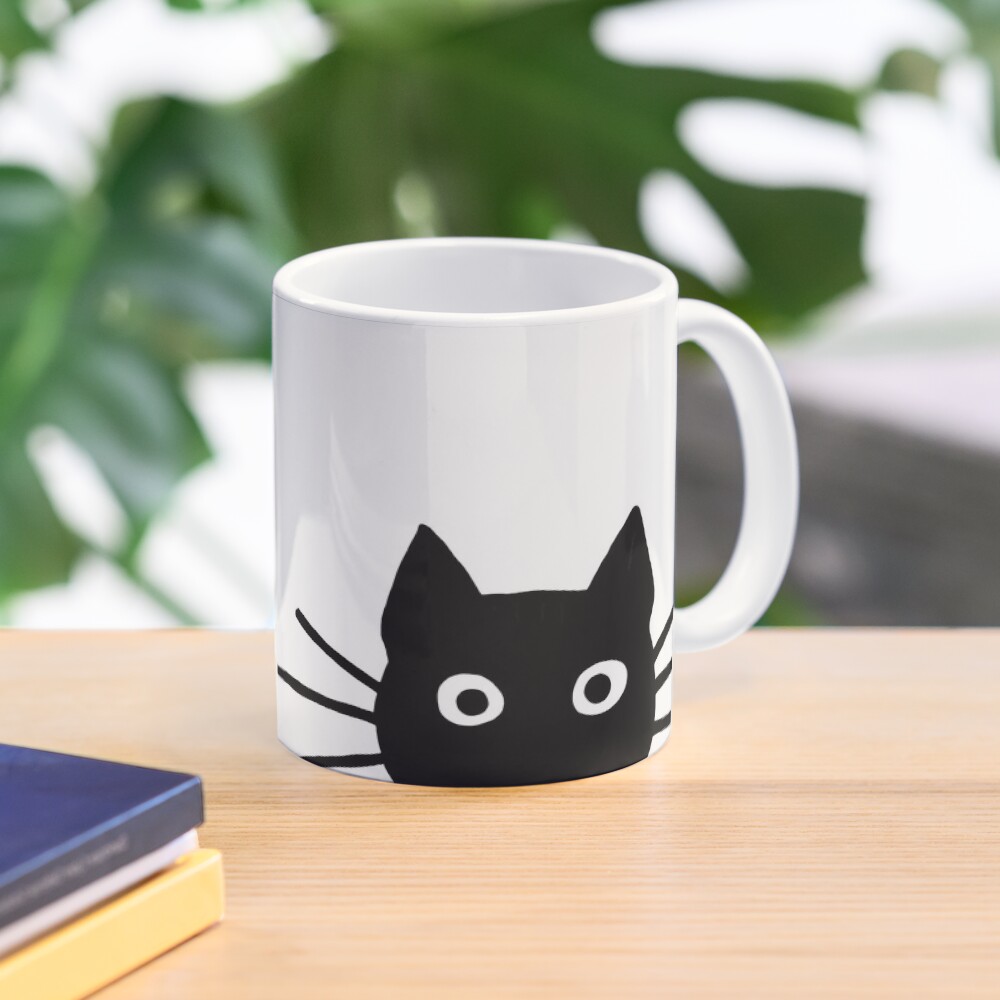 Black Cat Face Mug