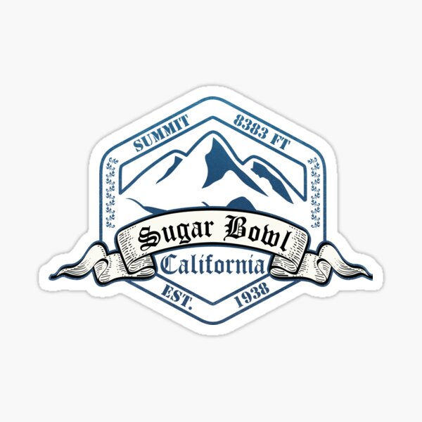Sugar Bowl California  STICKER DECAL Made From Image Of  Vintage Ski Patch 