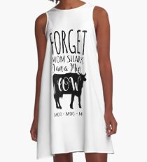Vestido acampanado Olvídate, mamá, tiburón, soy una madre, una vaca.