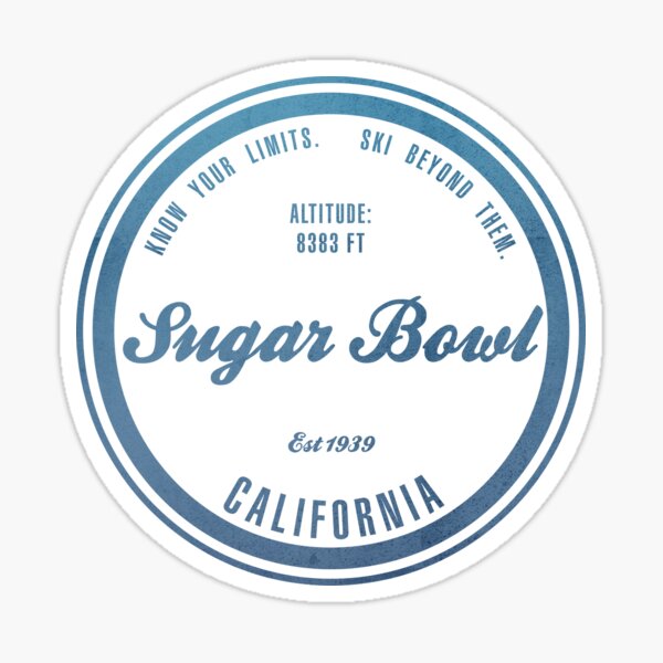 "Sugar Bowl Ski Resort California" Sticker by CarbonClothing Redbubble