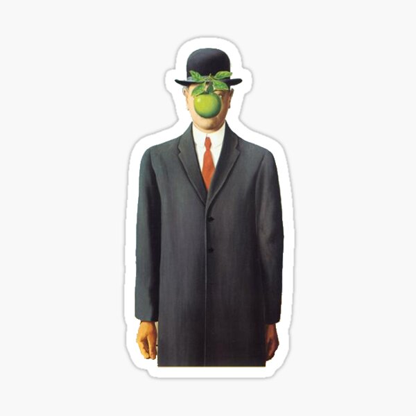 Magritte's "The Son of Man" Sticker