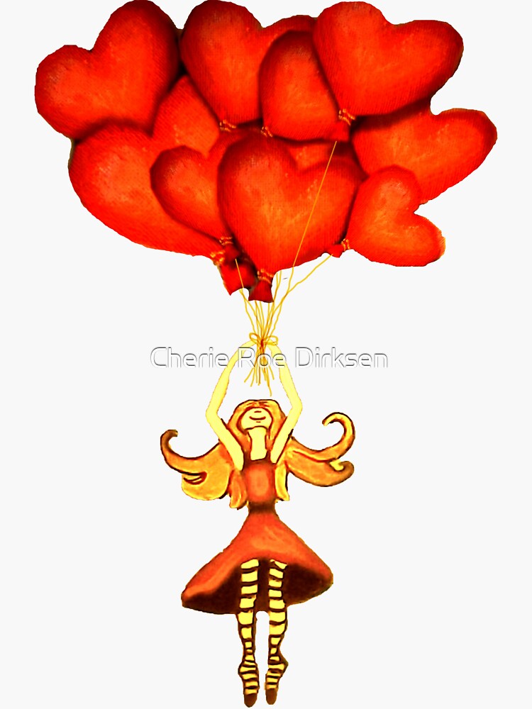 Flying High with my Heart-Shaped Balloons by cheriedirksen