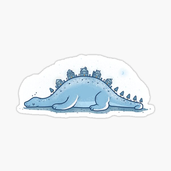 Maisons sur la colline Sticker