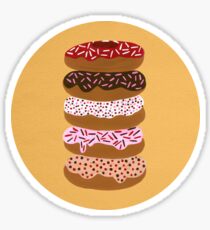 Pegatina Donuts apilados en amarillo