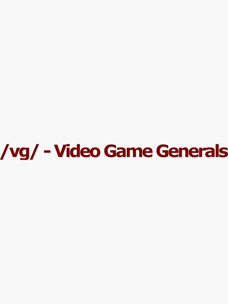 "/vg/ - Video Game Generals 4chan Logo" Sticker By FlandresBowler ...