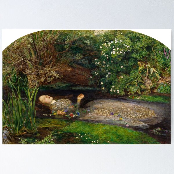 Artikel-Vorschau von Millais‘ „Ophelia“, designt und verkauft von laurens-doodles.