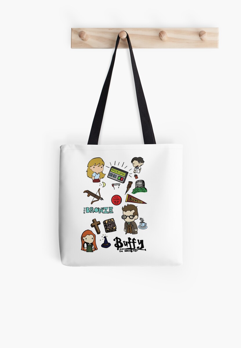 "buffy etc." Tote Bags by vaboredwoolf Redbubble