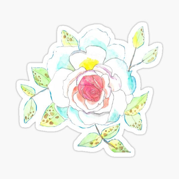 Favorite Rose Watercolor Sticker