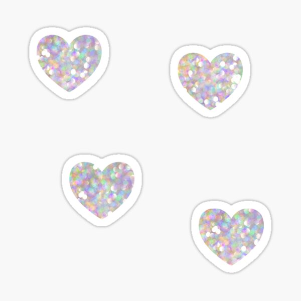 Chrome heart shape stickers Sticker for Sale by Tanuja Sharma