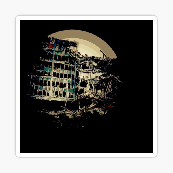 Item preview, CITY in RUINS, ANTIQUING effects, abstract, photography designed and sold by ackelly4.