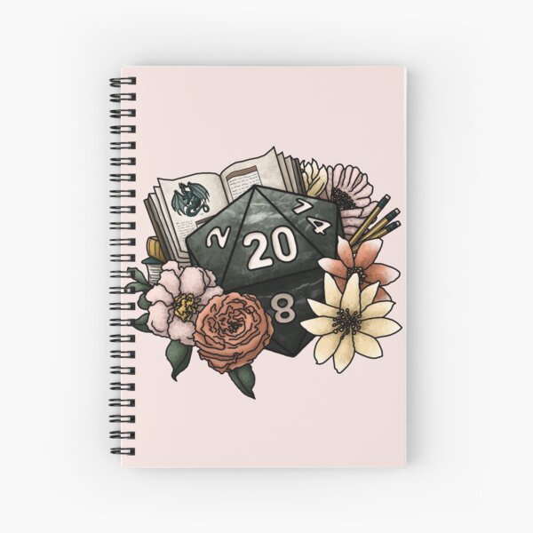 Dungeon Master D20 - Tabletop Gaming Dice Spiral Notebook