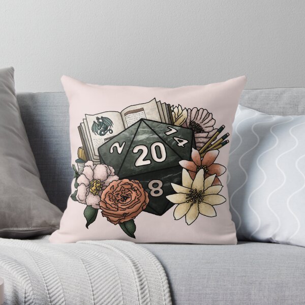 Dungeon Master D20 - Tabletop Gaming Dice Throw Pillow