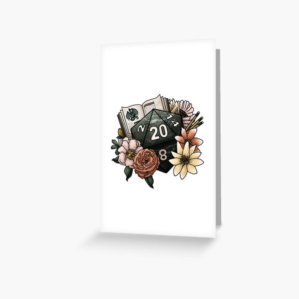 Dungeon Master D20 - Tabletop Gaming Dice Greeting Card