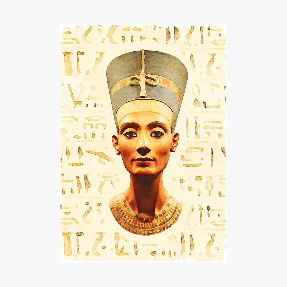 Nefertiti Die Agyptische Konigin Ii Gerahmter Kunstdruck Von Amrqadi Redbubble