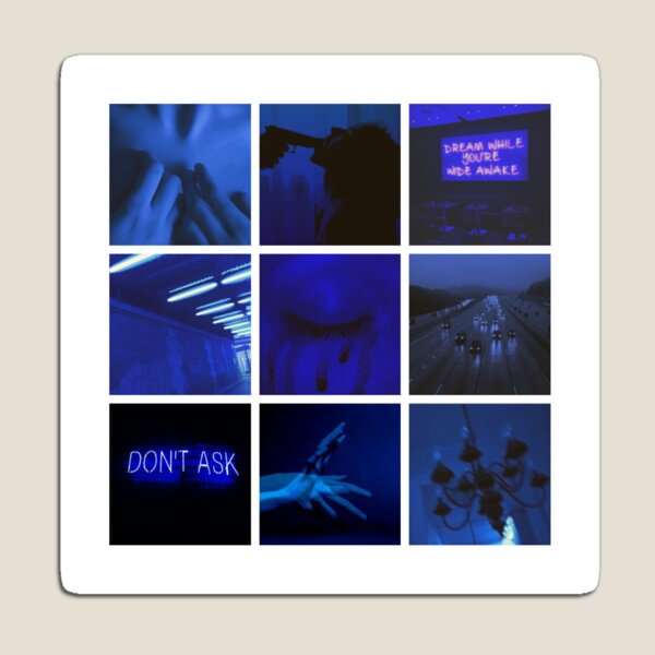 Item preview, neon blue nighttime - moodboard designed and sold by ssnowstarr.