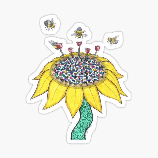 Bees at Work Sticker