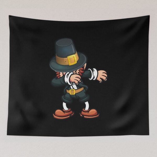 Item preview, Thanksgiving Day Dabbing Pilgrim designed and sold by BUBLTEES.