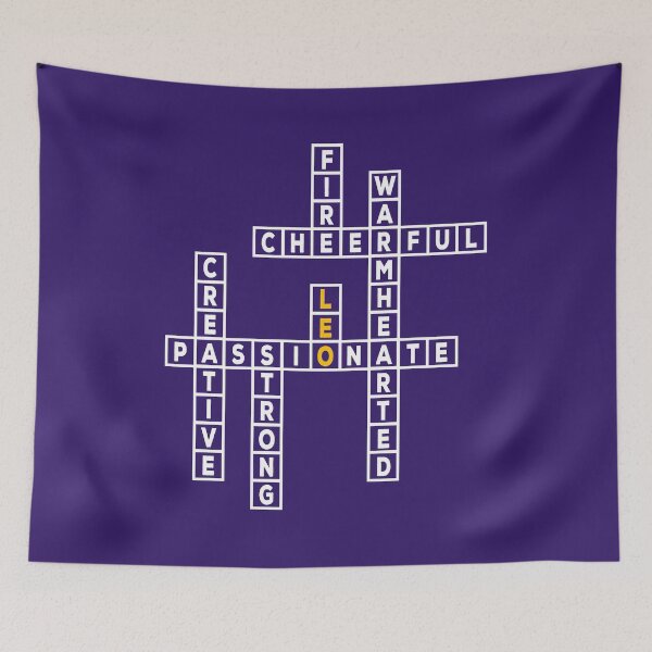 Item preview, Zodiac Leo Sign Crossword Puzzle designed and sold by DeesDeesigns.