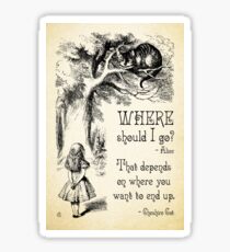 Pegatina Alicia en el país de las maravillas - Cita de Cheshire Cat - ¿A dónde debería ir? - 0118