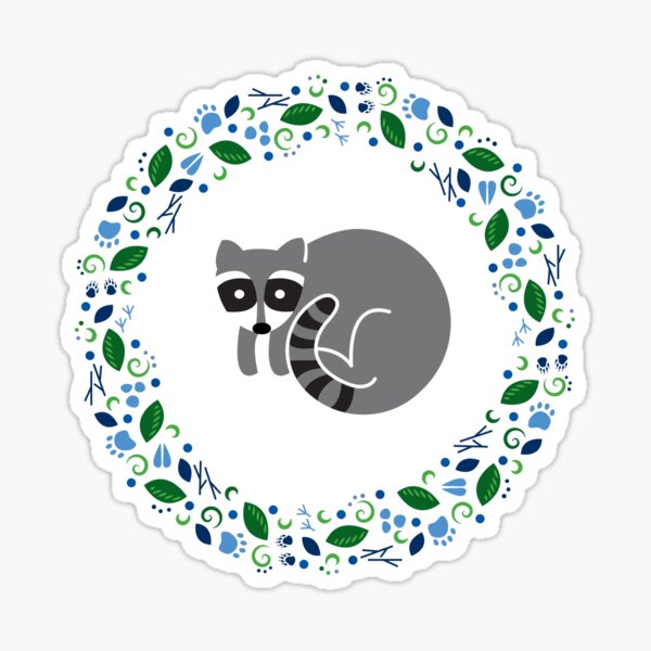 Woodland Raccoon Sticker