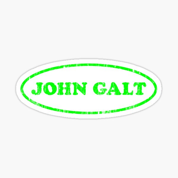 Libertarian rand Atlas Shrugged Bumper Oval WHO is John GALT Sticker