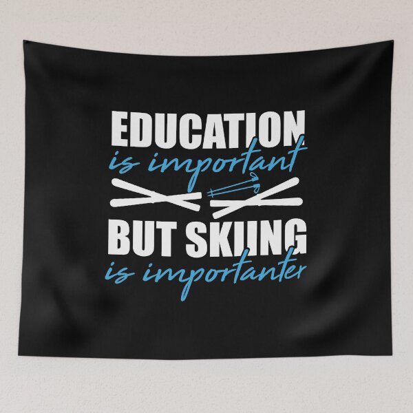 Item preview, Skiing Shirt Education Is Important Skiing Is Importanter Gift Tee designed and sold by haselshirt.