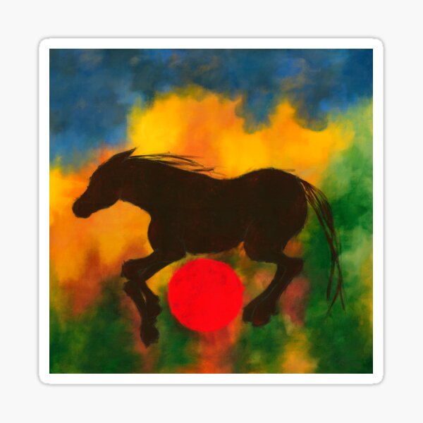 HORSE WITH RED BALL Sticker