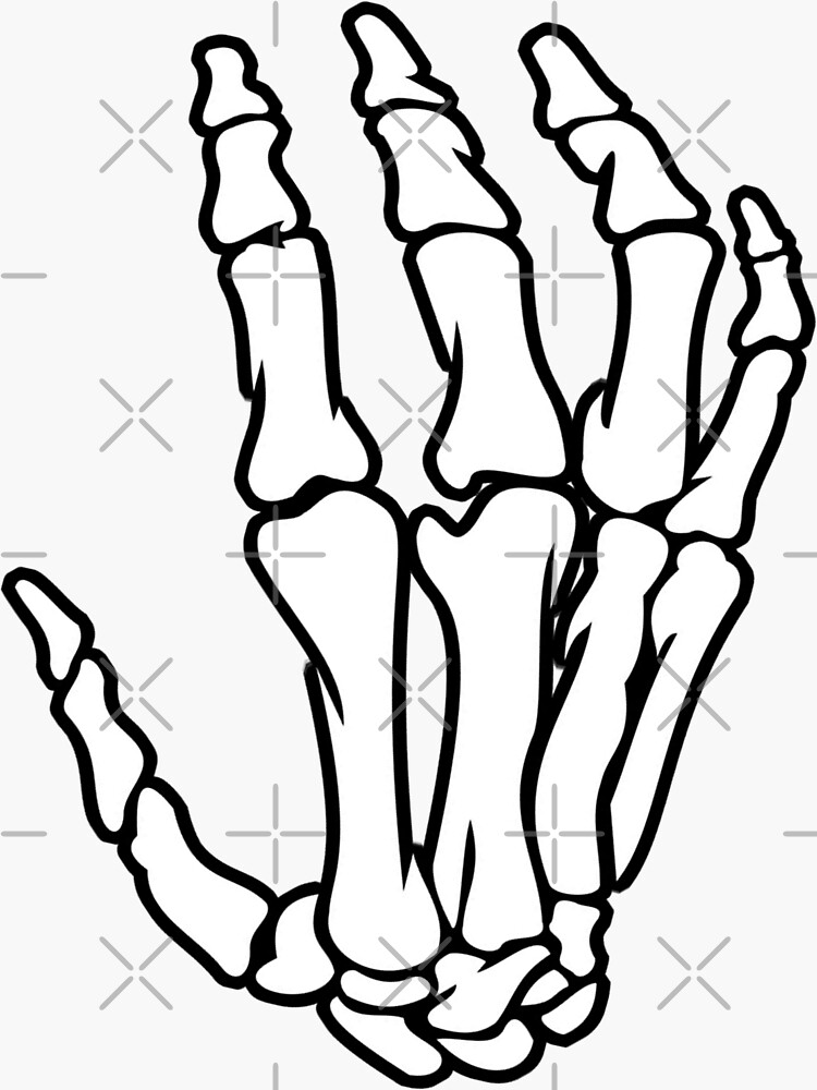 "Skeleton Hand" Sticker for Sale by hunnydoll Redbubble