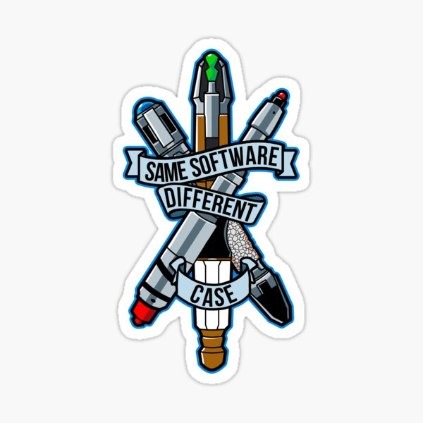 Same Software Different Case (Colored Version) Sticker