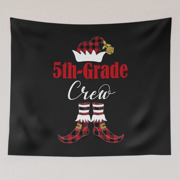 Item preview, Christmas 5th Grade Crew Elf Teacher Student Cute Buffalo Plaid Holiday Gift designed and sold by Sapphire Star.