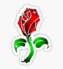 Cracked Rose Sticker