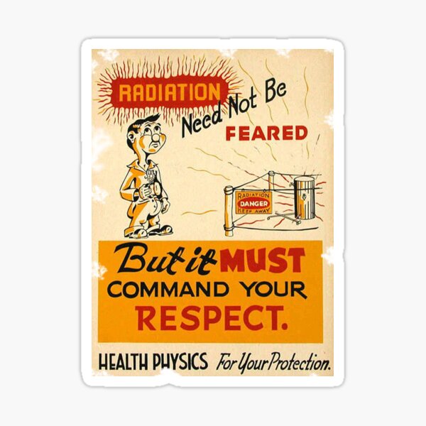 Radiation 1950 poster vintage Sticker