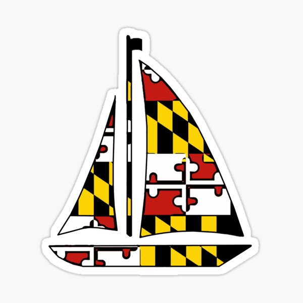 Item preview, Maryland flag sailboat designed and sold by artisticattitud.