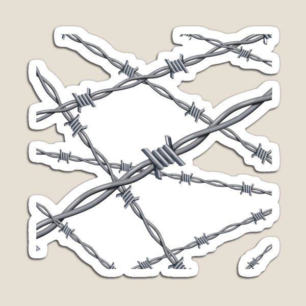 Realistic 3d detailed #barbed #wire line background Magnet