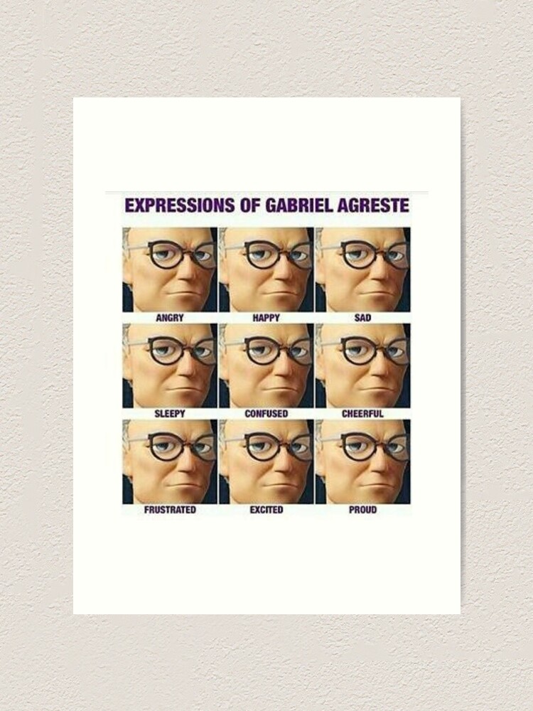 Expressions Of Gabriel Agreste Art Print By Mommylife Redbubble