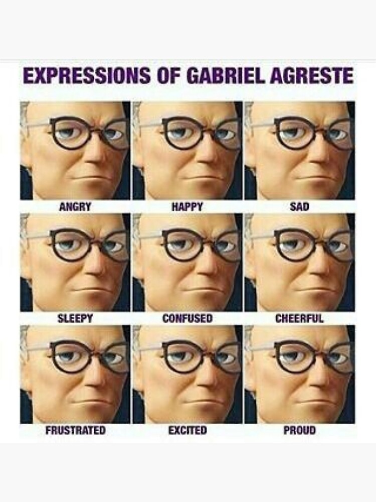 Expressions Of Gabriel Agreste Greeting Card By Mommylife Redbubble