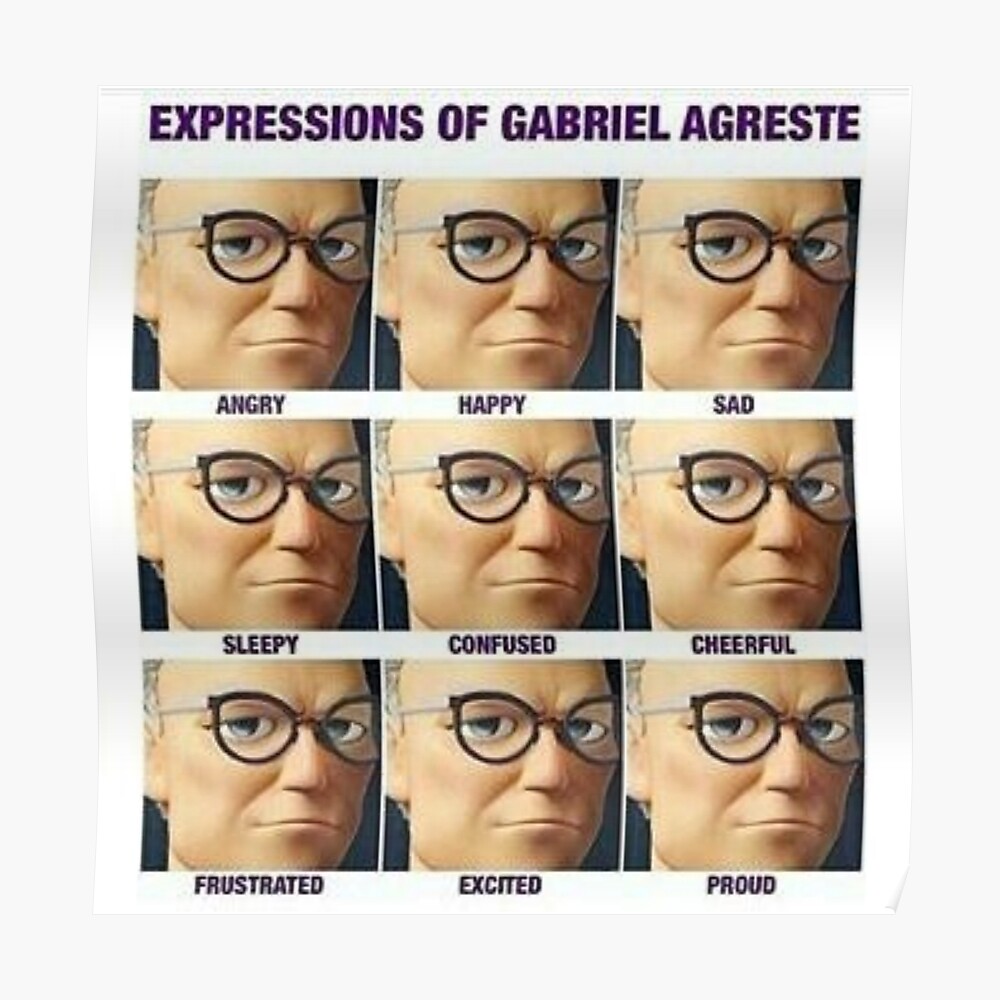 Expressions Of Gabriel Agreste Sticker By Mommylife Redbubble