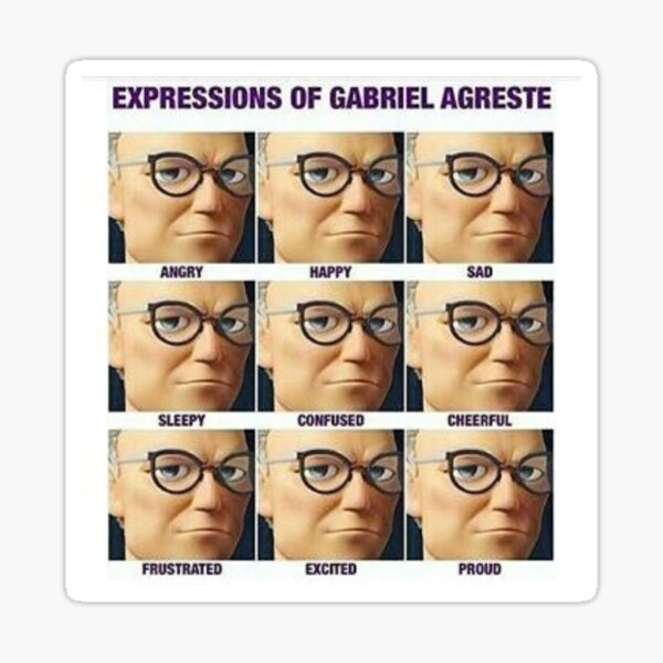 Expressions Of Gabriel Agreste Sticker By Mommylife Redbubble