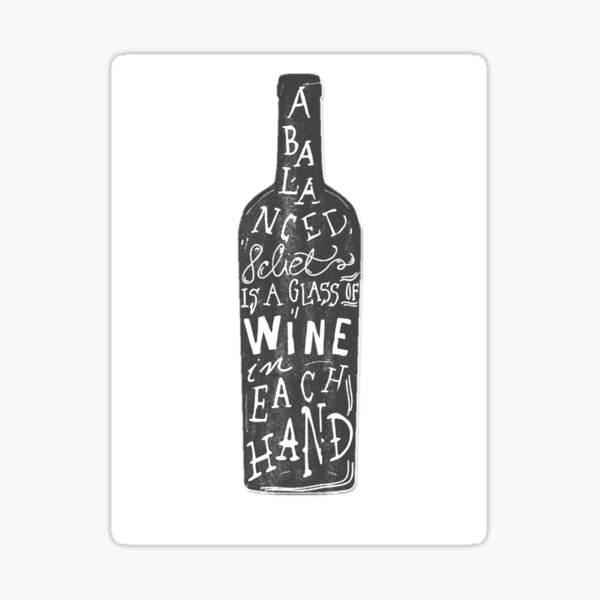 "WINE BOTTLE" Sticker for Sale by magdam Redbubble